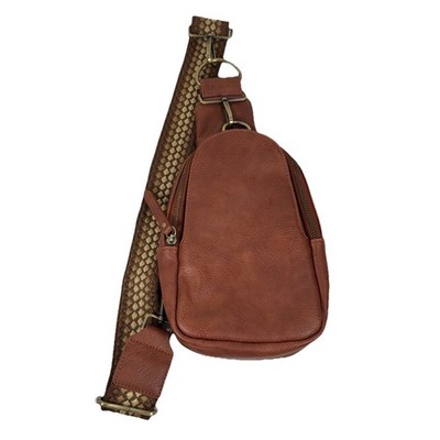 Urban Originals Anthropologie Brown Liberty Sling Bag Guitar Strap Crossbody