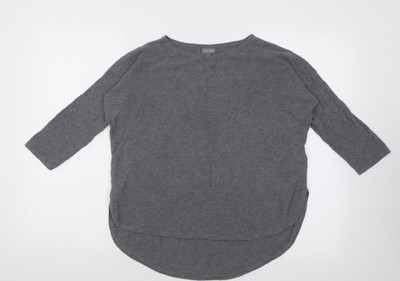 Phase Eight Damen Pullover Pulli grau Rundhals Viskose Größe S