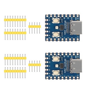 2 Stück Kompatibel mit RP2040-Zero Mini Mikrocontroller-Board RP2040 USB-C Du...