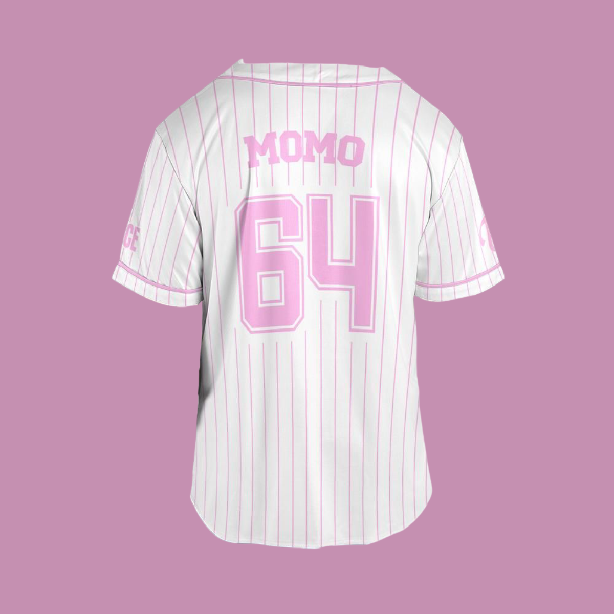 TWICE MOMO 64 ベースボールシャツ TWICE THIS IS FOR Pink Baseball Jersey Once Merch Shirt Kpop