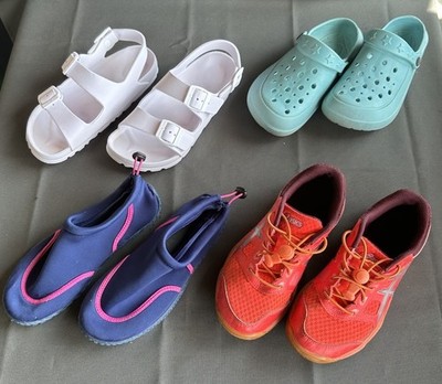 Schuhe Mädchen Set Asics Crocs Badeschuhe Größe 34 36 37 , 4Paar