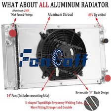 3 Row Radiator Shroud Fan Fit 1985-1991 1986 Porsche 944 2.5l 2.7l Non-turbo At