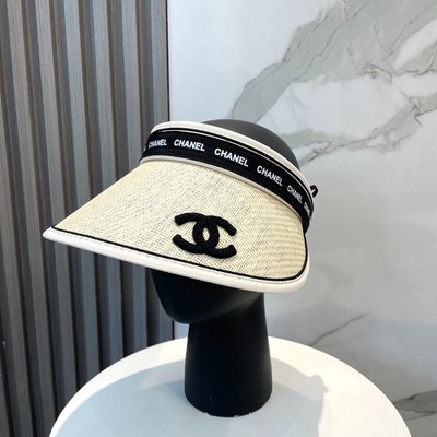 Sun Visor Women Beige Adjustable Hat   Luxury Designer Summer Essential 03