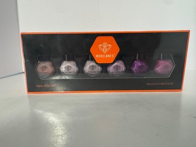 NEW MODELONES NAIL POLISH SET OF 6 COLORS MINI BOTTLES NEW