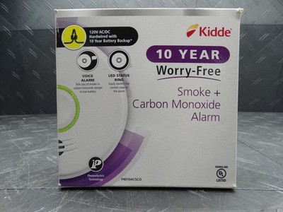 Kidde 10-Year Worry-Free Hardwired Smoke, Carbon Monoxide Detector, Voice Alarm