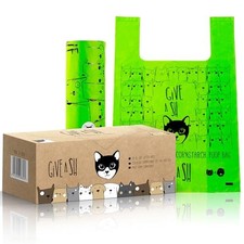 Certified Home Compostable Cat Litter Bags - 10 to Charity - Cornstarch-Based
