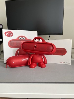 Beats Pill 2.0 Rot Bluetooth Lautsprecher Getestet Funktioniert Mit Box & Ständer Original