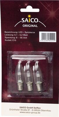 Ersatzlampe/Riffelkerze für 20-flammige Lichterbögen/Ketten, E10 Fassung
