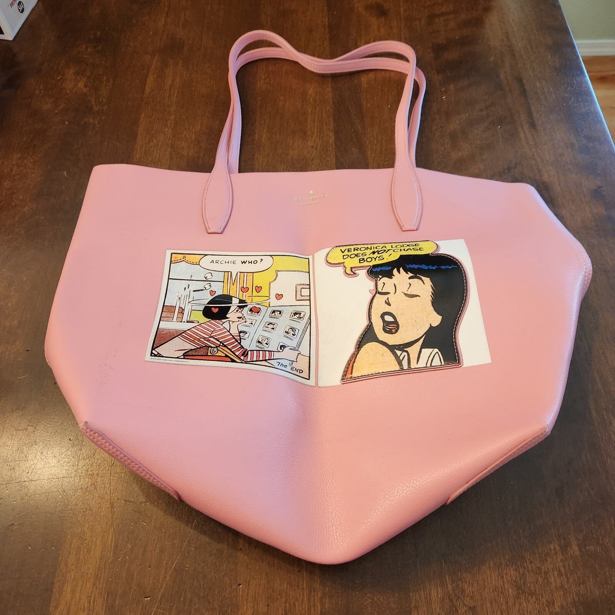 Kate Spade Archie Betty & Veronica Bag Tote Purse Comic Strip Pink