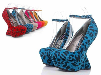 blue leopard heels
