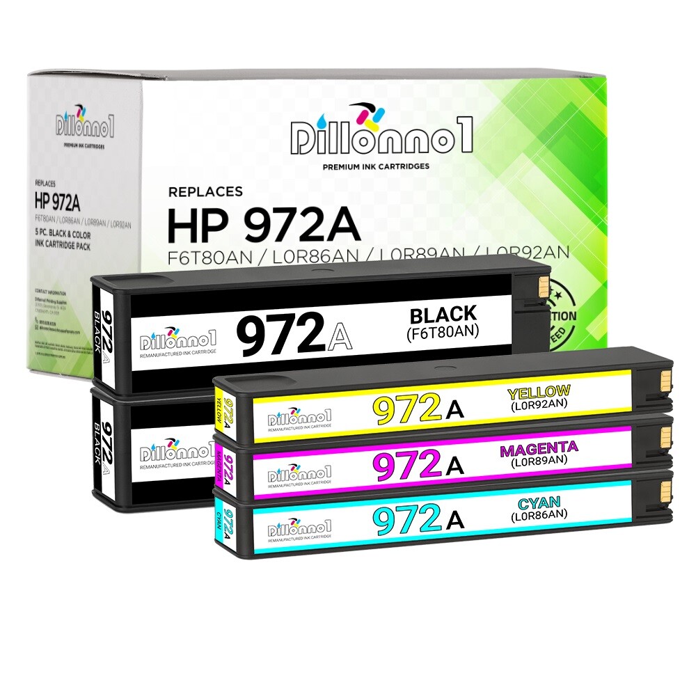 Ink Cartridges for HP 972A BCMY for PageWide Pro MFP 477dw 577dw Lot-image