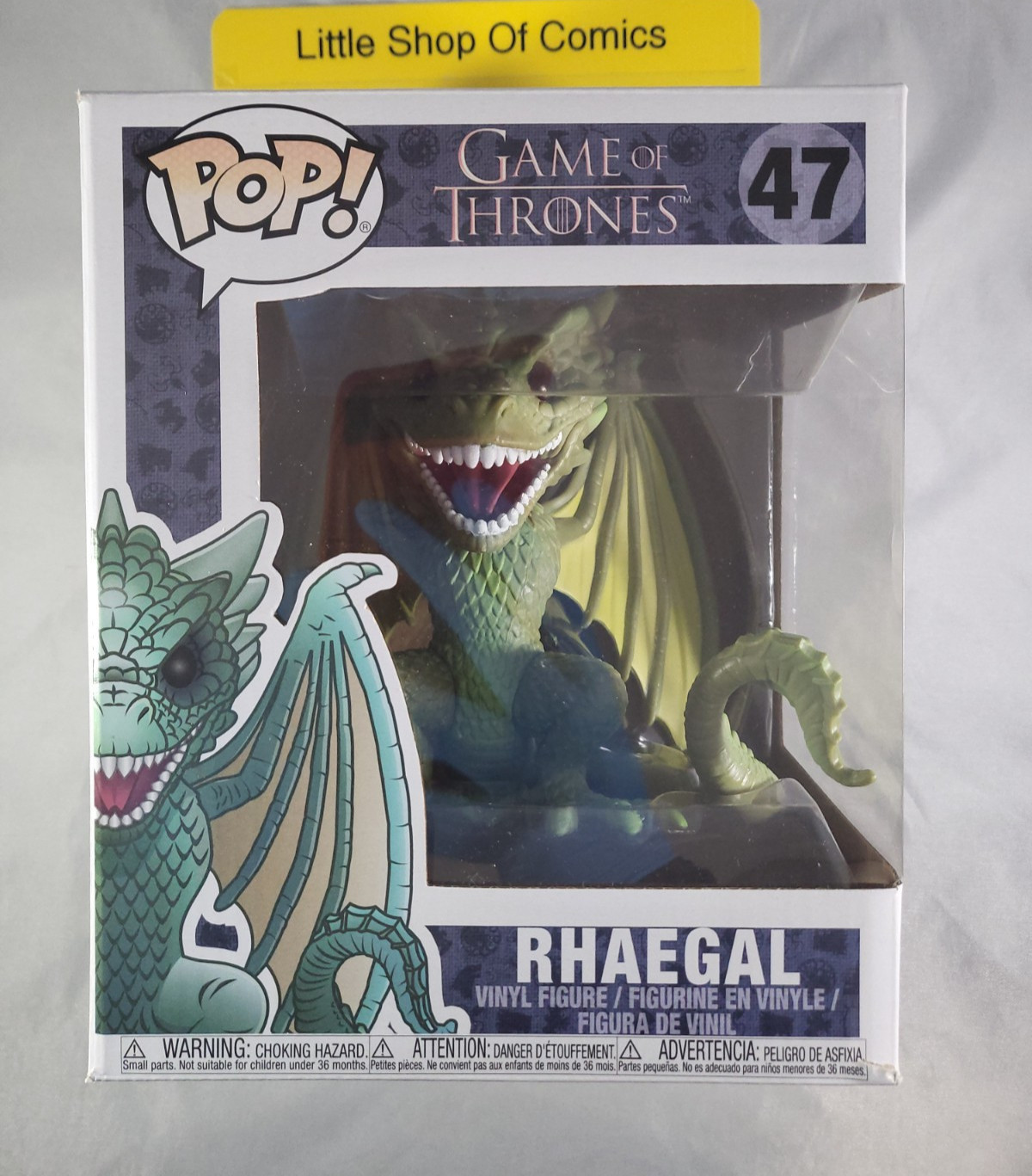 Funko Pop! Game Of Thrones Rhaegal 6&Quot; #47 Vinyl Figure See Photos