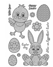 Craft BuddyUS CCST18: Craft Buddy Easter Party, Crystal Art A5 Stamp Set