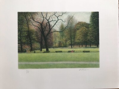 Harold Altman lithographレスティングカップル　リトグラフ Harold Altman lithographレスティングカップル リトグラフ