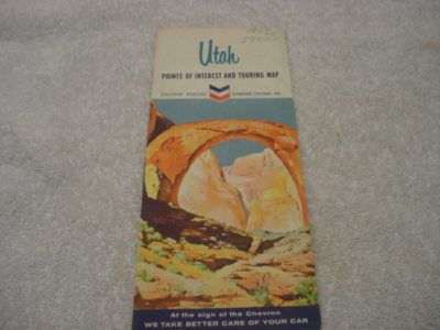 Chevron/Standard Oil  Road Map of Utah from 1963