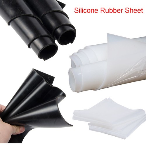 Various Size Black/Clear White Silicone Rubber Sheet 1 2 3 4mm 5mm 6mm Thick Mat eBay