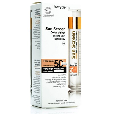 velvet sunscreen con color