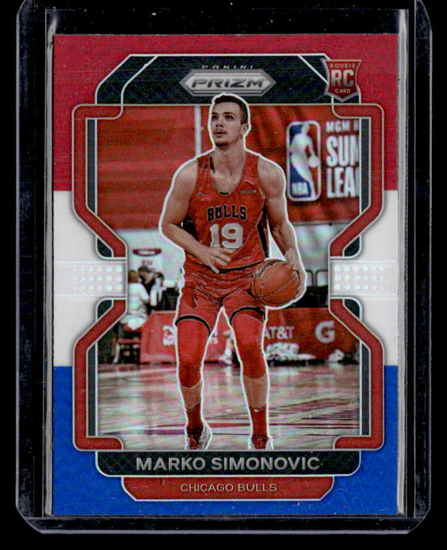 2021 Panini Prizm #166 Marko Simonovic Red-White-Blue Nm/M