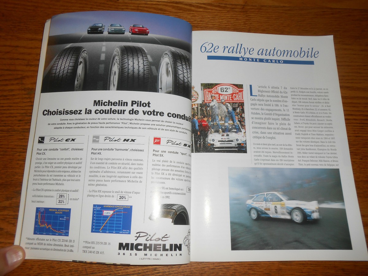 1994 MONTE CARLO 62nd RALLYE PROGRAM CATALOG Heavy Glossy BOOK in FRENCH