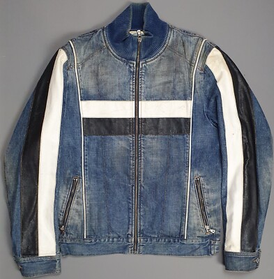 DOLCE & GABANNA Jeansjacke Varsity Bomber Herren Medium / 48 Full Zip Slim