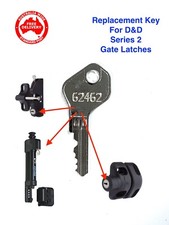 D&D Series 2 Gate Latch & Swimming Pool Gate Lock Key Cut #62462