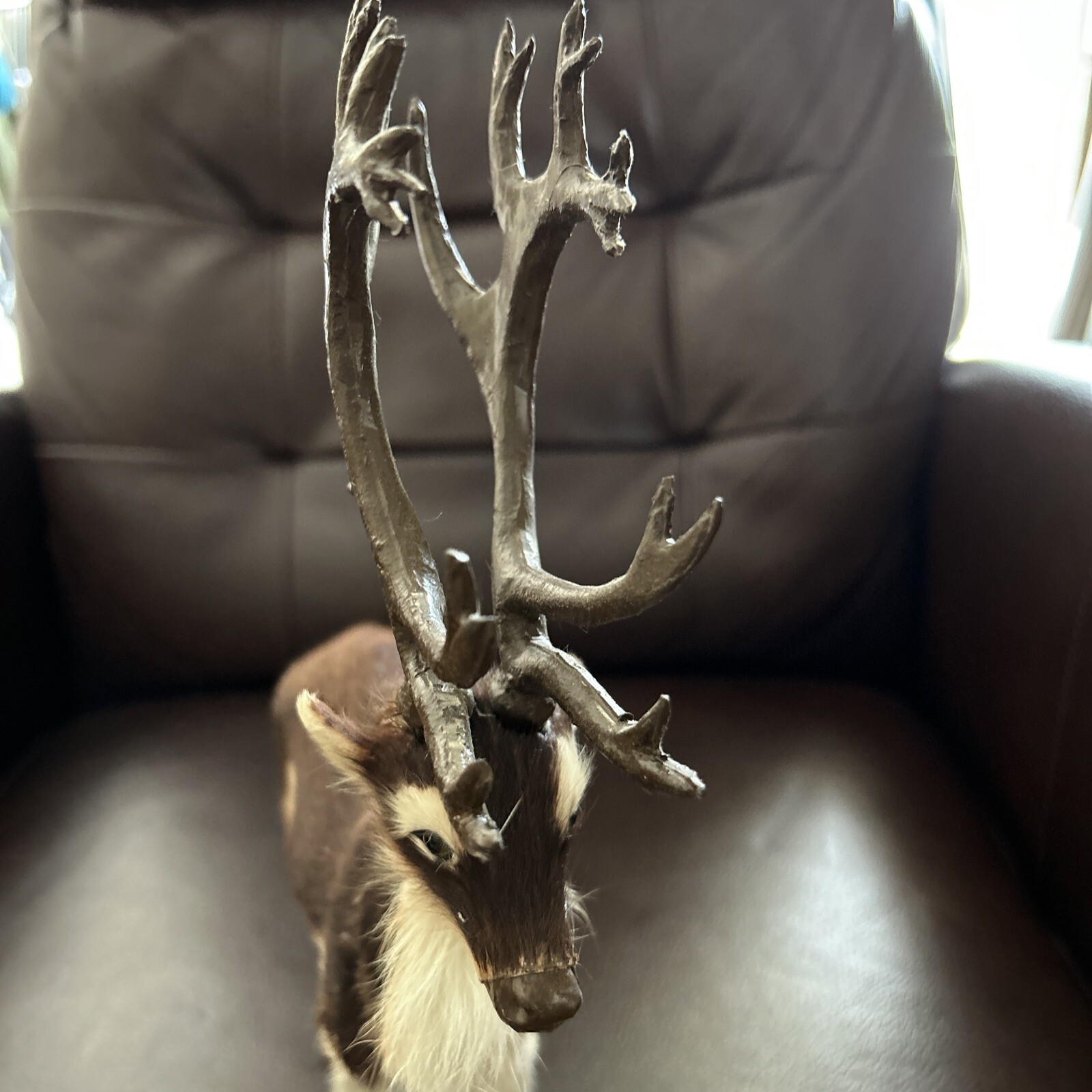 Authentic Byers Choice Reindeer / Caribou Fur Body Extra Large Antlers