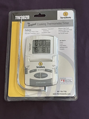 ThermoWorks | TW362B | The Original Cooking Thermometer/Time {NEW_UNOPENED}