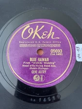 Okeh 05693 - 78rpm Record - Gene Autry (Blue Hawaii / Were You Sincere)