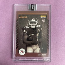 2022 Panini Instant Studio Skyy Moore #S20 RC Rookie-BLACK 1/1 CHIEFS (AU1)
