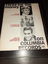 Doris Day, Jerry Vale, Brothers Four Columbia Records Promo Poster Ad Framed