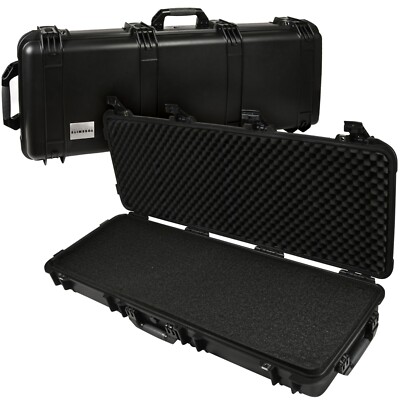 Yosemite 1750 Long Gun Case w/ Pick n Pluck Foam- Black