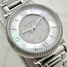 Michael Kors Women's Catlin MK3355 Watch MOP Crystals, New Battery, Sz 7”