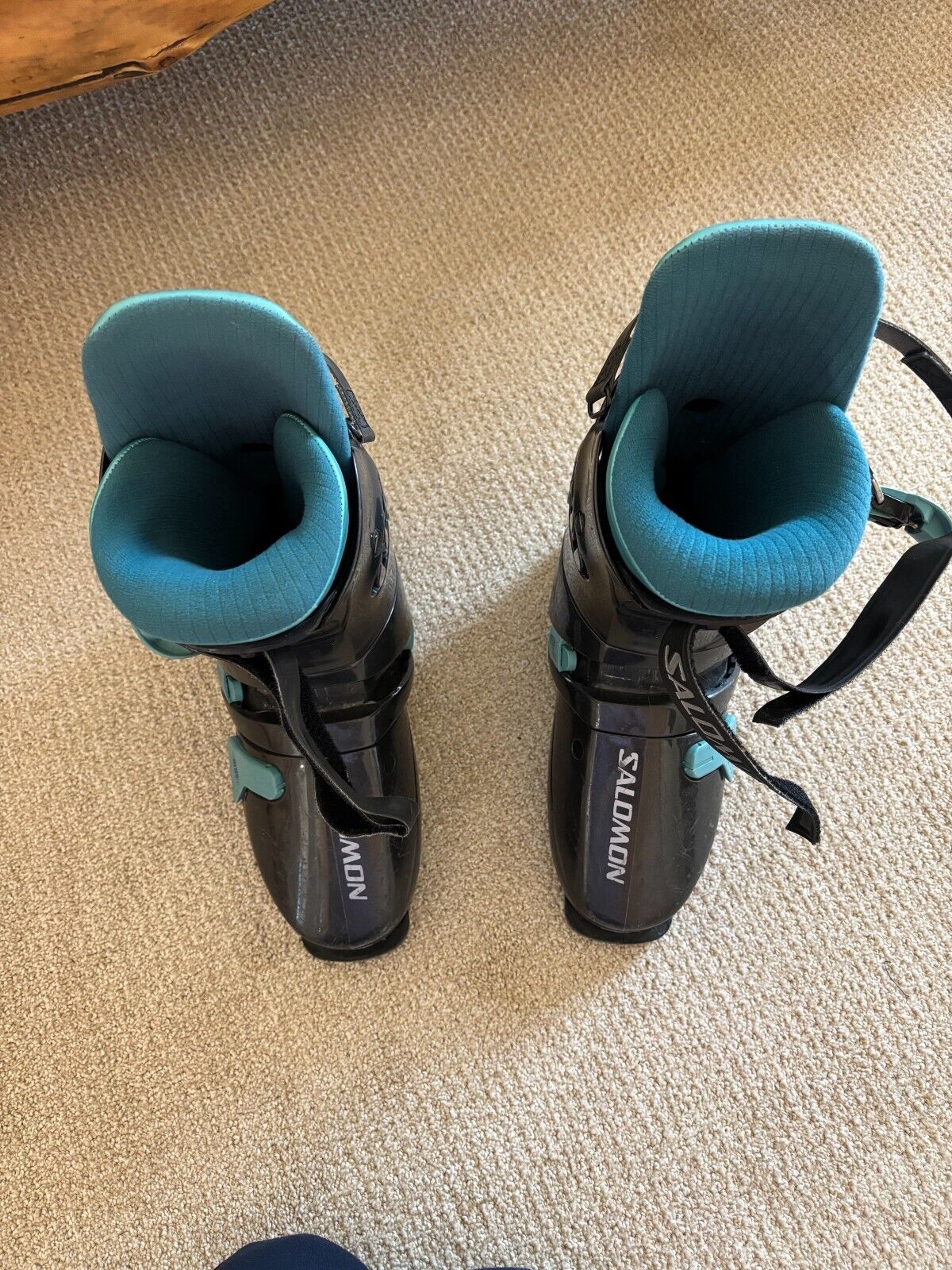 STIVALI DA SCI SALOMON VINTAGE RETRÒ scadenza 93 HTC UOMO L=321mm 340 45!!!!!!!!!