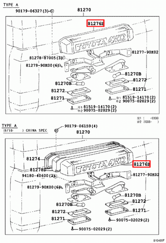 Genuine LandCruiser LJ71 LJ70 KZJ77 KZJ73 Number License Plate Light Lamp Cover - Picture 6 of 13
