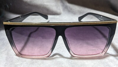 Shade Shaks Black And Pink Gold Accent Sunglasses