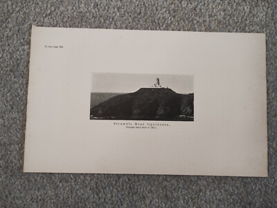 Strumble Head Leuchtturm - antiker Druck - 1948