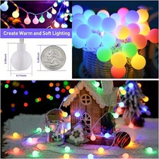 15M 49Ft 8 Mode LED String Lights Outdoor Garden Party Xmas Fairy Wedding Lamp