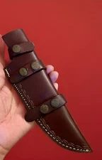 Leather Knife Sheath Fix Blade Case Vertical Horizontal Camping Scout Sheath