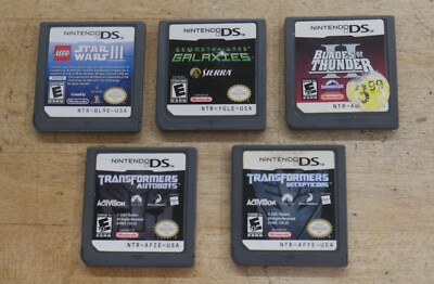 lot 5 nintendo dc games Star Wars III Transformers Autobots Deceptions....