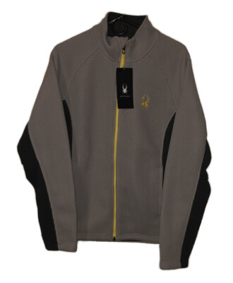 Spyder Men's Foremost Full Zip Heavyweight Gray Core Sweater Jacket Medium
