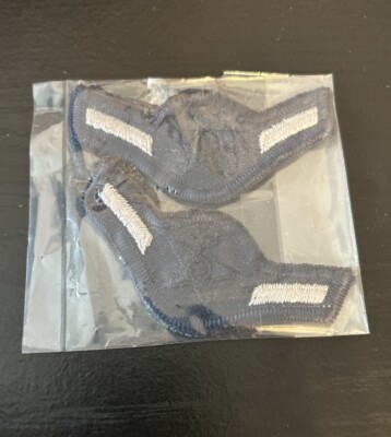 U.S. Air Force Airman Chevrons, Small, Blues, Dark Star (Set of 2)