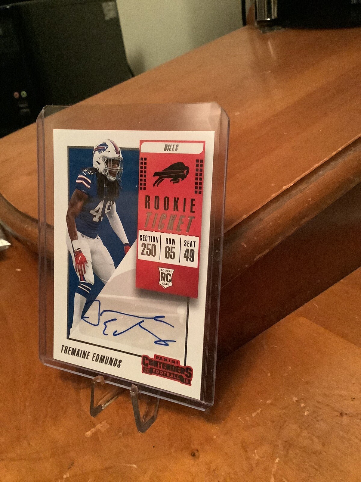 2018 Panini Contenders Tremaine Edmunds Auto RC # 151