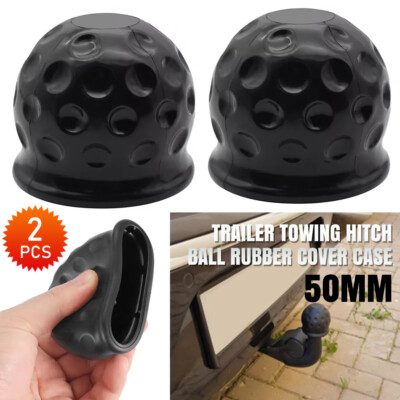 50 mm Anhängerkupplung Kappe Wohnwagen Anhängerkupplung Kugelschutz Gummiabdeckung 2 Stück UK