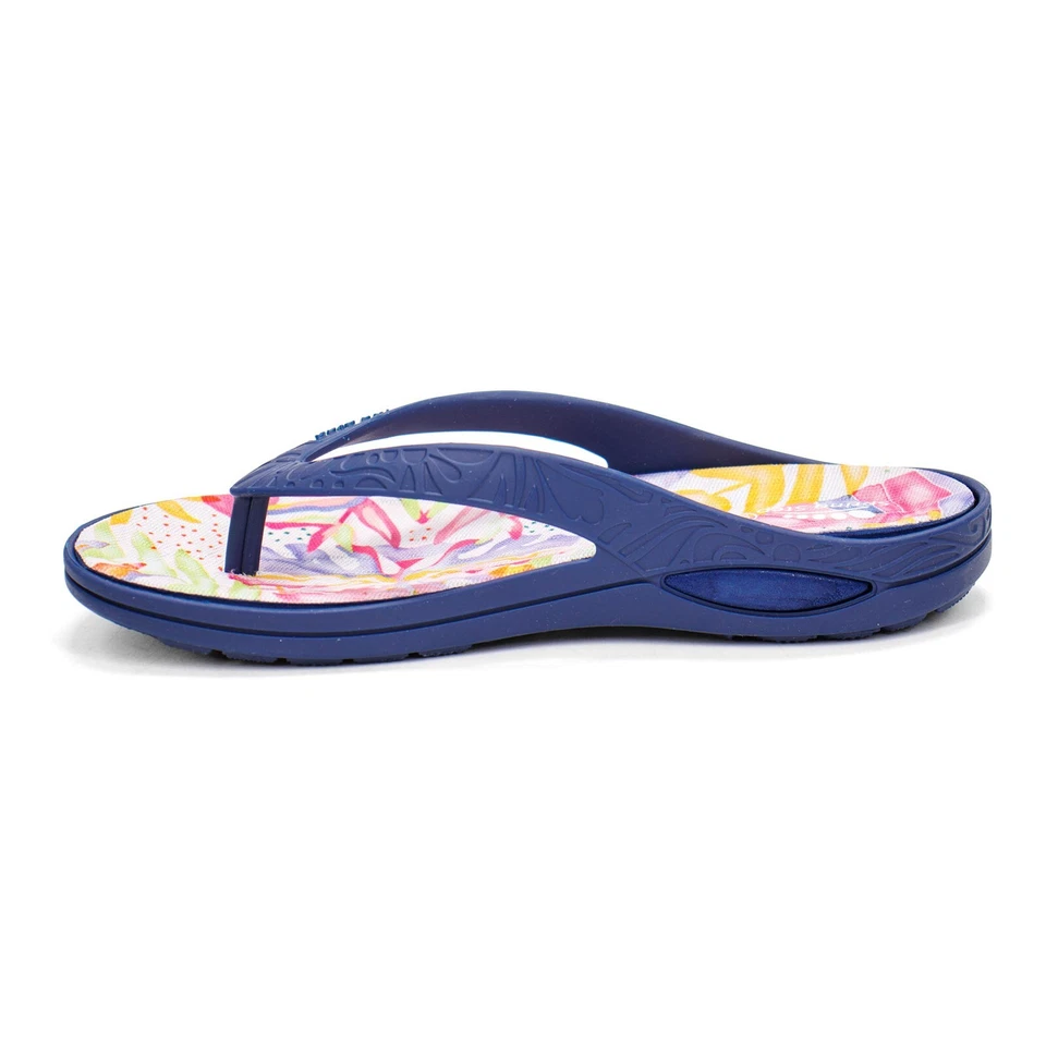 Women Spring Step Contilo Cushioned Flip Flop Thong Sandals - Navy Blue - Image 2 of 4
