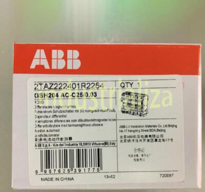 New 1PCS ABB Residual Current Circuit Breaker GSH204 AC-C25/0.03