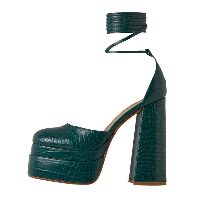 サンダル IONSEOUL Square platform sandals JE1183 GB Super-Model Leather Square Toe Platform Sandals | Dillard's