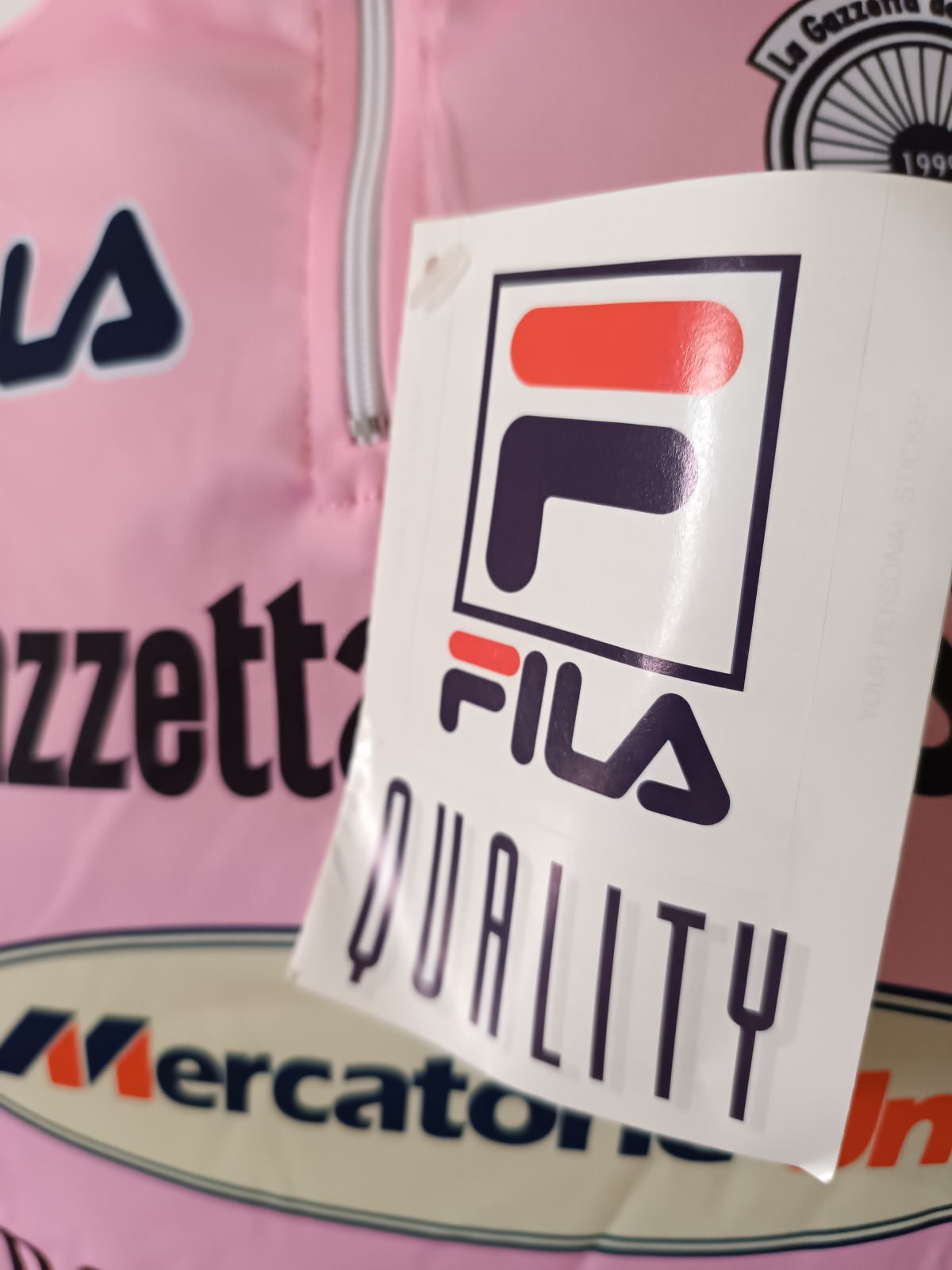 MAGLIA ROSA CICLISMO NUOVA CON CARTELLINO FILA MERCATONE UNO ROLO BANCA TG XXXXL