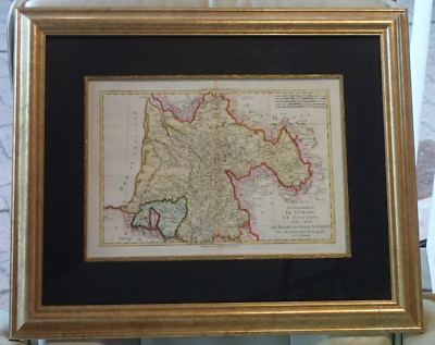 1780 KARTE GUYENNE GASCOGNE AQUITAINE Quercy Rouergue Béarn Gironde Périgord