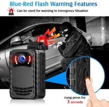 BOBLOV Police Camcorder Body Camera Audio Video Record Night Vision 1296P 128GB