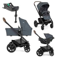 Joie Chrome 3-in-1 Travel System Pushchair + Carry Cot + Car Seat + ISOFix Base